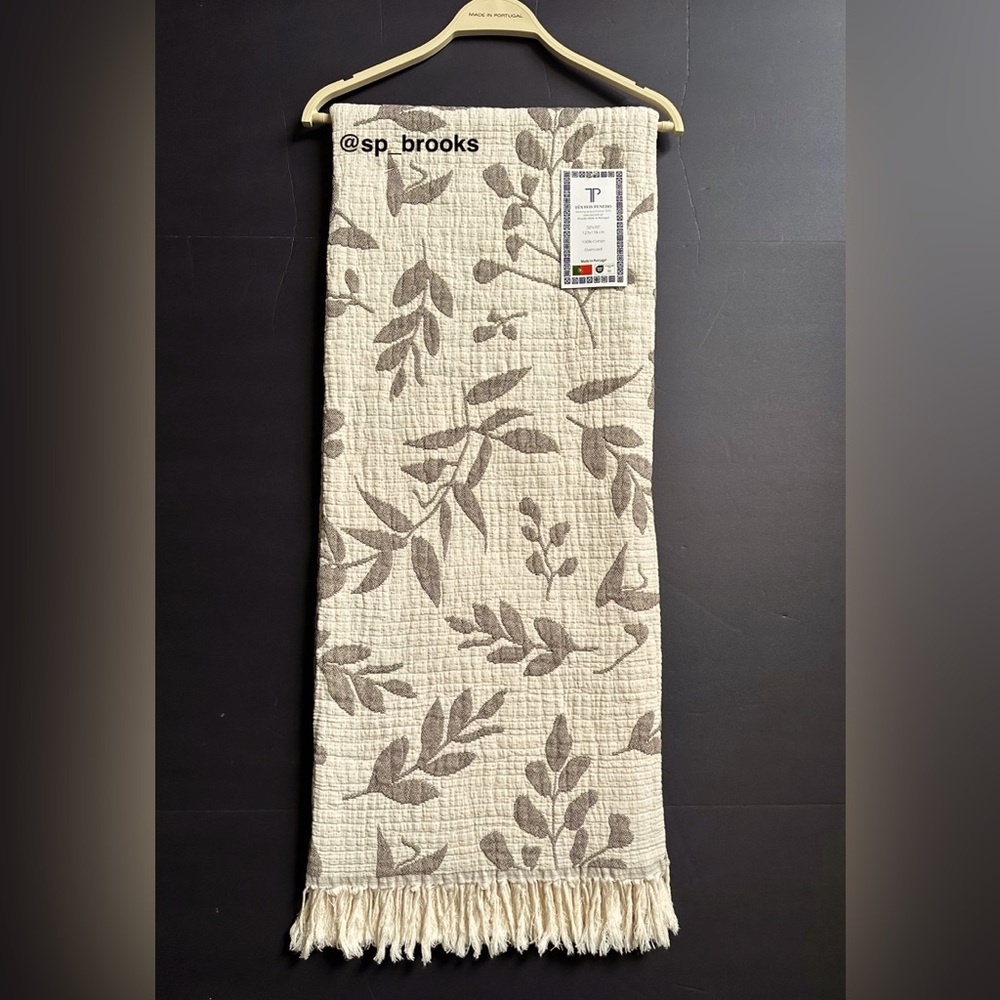 🎁Texteis Penedo Throw Blanket - 100% Cotton Fall Leaves